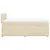 Vidaxl Box spring postelja z vzmetnico krem 120x200 cm blago