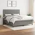Vidaxl Box spring postelja z vzmetnico temno siva 160x200 cm blago