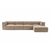 ATELIER DEL SOFA Ugaona garnitura Sora (L1 O1 O1 1R POUFFE ) Cappucino