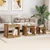 Kava Stol 3 pcs Staro drvo Konstruirano drvo