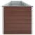 Vidaxl Visoka greda pocinkano jeklo 400x80x45 cm rjava