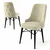 Hanah Home Set 4 trpezarijske stolice Pare Krem-Crni