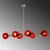 Opviq Luster Benek-15-14481, 103x40x74cm, IP20, Zlatno-crvene boje