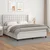 Vidaxl Box spring postelja z vzmetnico bel 160x200 cm umetno usnje