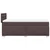 Vidaxl Box spring postelja z vzmetnico temno rjava 100x200 cm blago