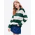 Imily Bela Pulover temno zelena/bela