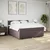 Vidaxl Box spring postelja z vzmetnico temno rjava 180x200 cm blago