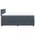 VIDAXL boxspring postelja z vzmetnico (140x190cm, žamet), temno siva