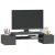 Stalak za monitor sivi 70 x 27,5 x 15 cm od masivne borovine