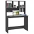 Radni stol s policama sivi 110 x 45 x 157 cm od iverice