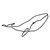 Wallity Zidna dekoracija Whale-L, 70x34 cm, 1.5 mm, Crna