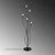 Opviq Podna lampa Bonibon-13231, 35x35x155 cm, 5x E14, 200 cm Kabl, Crna
