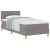 Vidaxl Postelja boxspring z vzmetnico Taupe 100 x 200 cm blago