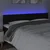 Vidaxl LED posteljno vzglavje črno 200x5x78/88 cm blago