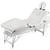 vidaXL Krem bijeli sklopivi masažni četvorodijelni stol s aluminijskim okvirom