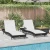Ležaljka 3 pcs Crna i bijela 197 x 70 x 82 cm poliratan