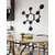 WallXpert metalni zidni ukras 5027, strukturna formula molekula kofeina, 45 x 43 cm, crni
