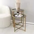 Hanah Home Klub sto 50x50x50cm Zlatno-Sivi