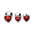 Booty Sparks Red Heart Gem Anal Plug Set