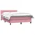 Vidaxl Box spring postelja z vzmetnico roza 160x210 cm žamet