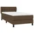 Greatstore Box spring postelja z vzmetnico temno rjava 100x200 cm blago