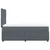 Vidaxl Box spring postelja z vzmetnico temno siva 90x200 cm žamet