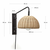 Crna/u prirodnoj boji zidna lampa o 23 cm Damila – Kave Home