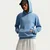 Nike W NK STDO FLC LW STD PO HDY, ženski pulover, plava IM8515