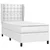 Vidaxl Box spring postelja z vzmetnico bela 80x200 cm umetno usnje