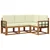 Set vanjskih sofa 4 kom. Prirodna i krem