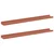 Polica na zidu 2 pcs Crvena 80 x 9 x 3 cm Konstruirano drvo
