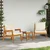 Bistro set s jastukom 3 pcs Smeđa Čvrsto drvo akacije