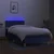 Vidaxl Box spring postelja z vzmetnico LED modra 90x190 cm blago