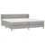 Vidaxl Box spring postelja z vzmetnico svetlo siva 200x200 cm blago