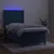 Vidaxl Box spring postelja z vzmetnico LED temno modra 100x200cm žamet
