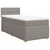 Vidaxl Box spring postelja z vzmetnico taupe 90x190 cm blago
