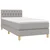 Vidaxl Box spring postelja z vzmetnico LED svetlo siva 90x200 cm blago
