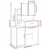 Vidaxl Toaletna mizica z omarico rjava hrast 80x35x132 cm
