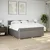 Vidaxl Box spring postelja z vzmetnico taupe 200x200 cm blago