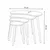 Hanah Home Set klub stolova Moon, 4 komada, Boja oraha