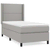 Vidaxl Box spring postelja z vzmetnico svetlo siv 100x200 cm blago