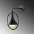 Opviq Zidna lampa E27 Max 40W, Crna