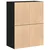 Ormari s 2 ladice 2 kom crni hrast 60x31x40cm konstruirano drvo