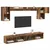 TV zidne jedinice s LED-om 6 pcs Staro drvo Konstruirano drvo