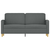 vidaXL Dvosed temno siv 140 cm blago