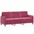 2-dijelni set sofa crvena boja vina baršunasti