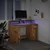 Radni stol s LED svjetlima 120x55x91 cm konstruirano drvo