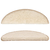 Prostirke za stepenice 10 kom 56x17x3 cm krem poluokrugle