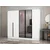 Hanah Home ormar sa reflektujućim staklom Nisa 20603, 225 cm, beli