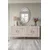 Hanah Home komoda Ilay 180, 180 cm, bela / travertin / srebrna
